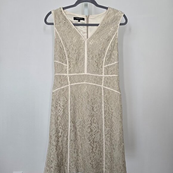 LAFAYETTE 148 NEW YORK  essie sheath lace mini dress sleeveless V-neck Sz 6 - Picture 7 of 9